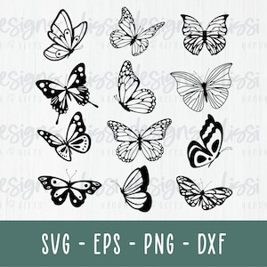 conjunto de siluetas de nueve hermosas mariposas voladoras 11754842 Vector  en Vecteezy