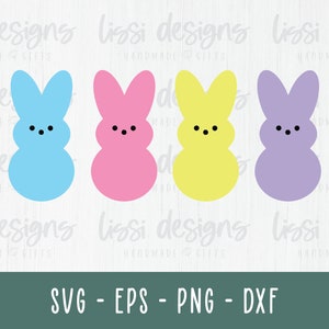 Download digitale SVG di caramelle di Pasqua Bunny - png - dxf - eps - Clipart di Pasqua - Maglietta di caramelle di Pasqua Marshmallow - File di taglio di Pasqua Bunny Cricut