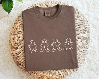Gingerbread Cookies T-Shirt: Graphic Gingerbread Shirt, Oversized Comfort Colors Tee, Holiday Cookie Baking