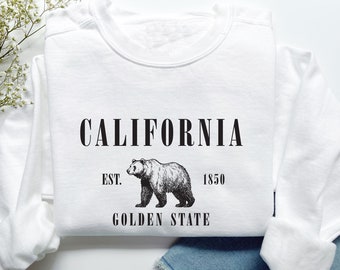 Sudadera de cuello redondo California Bear: regalo de Golden State College