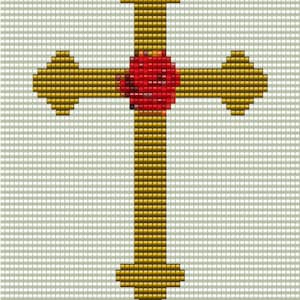 LOOM PDF Pattern: Rosicrucian Cross Rose Cross AMORC Rosicrucian Altar, Rosy Cross, Rose Cross Symbol
