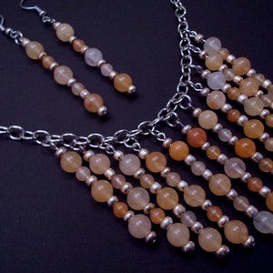 Necklace & Earrings Set - Jade Cascade REDUCED