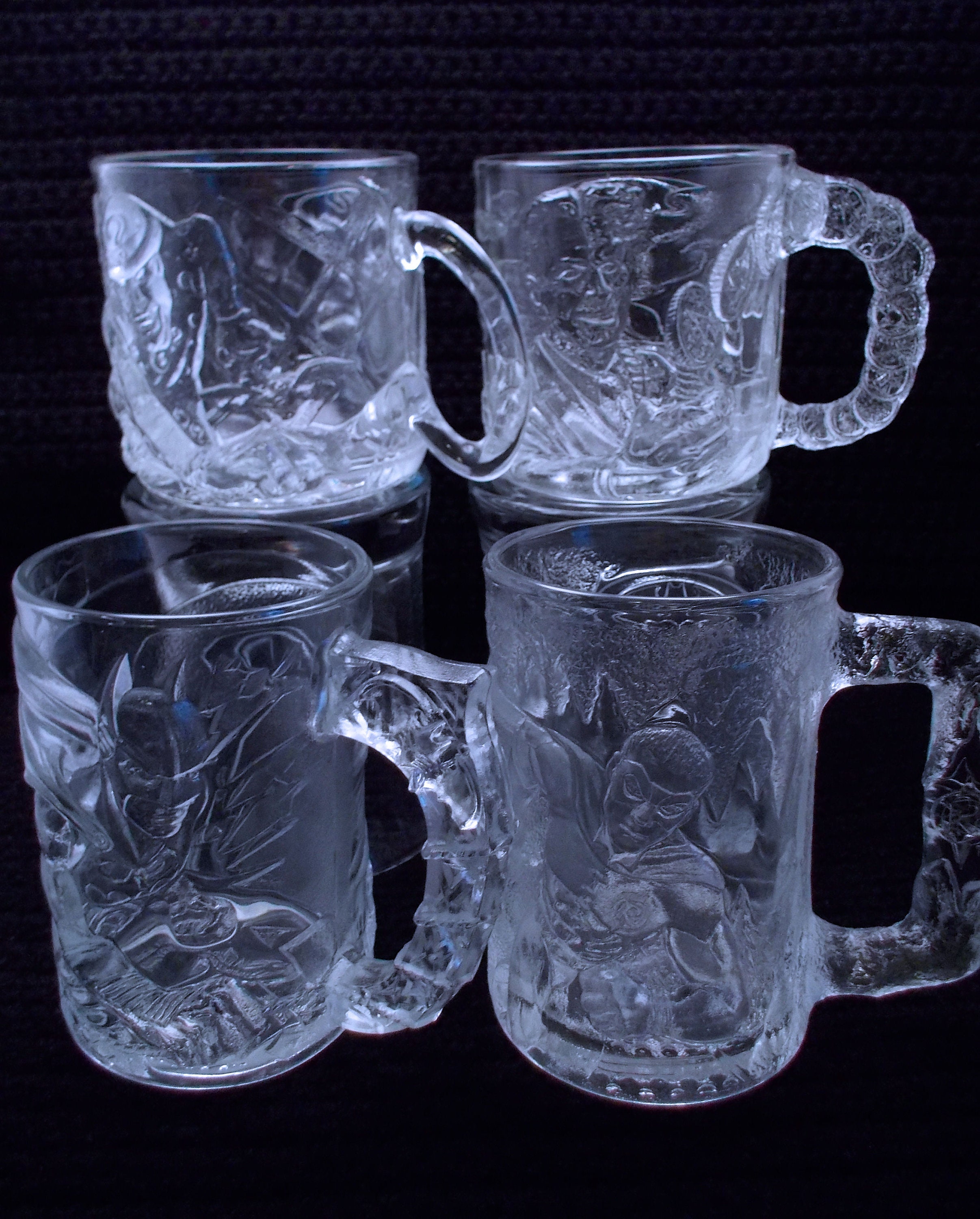 Batman Forever Mcdonald's Mugs Complete Set PLEASE READ MESSAGE on the