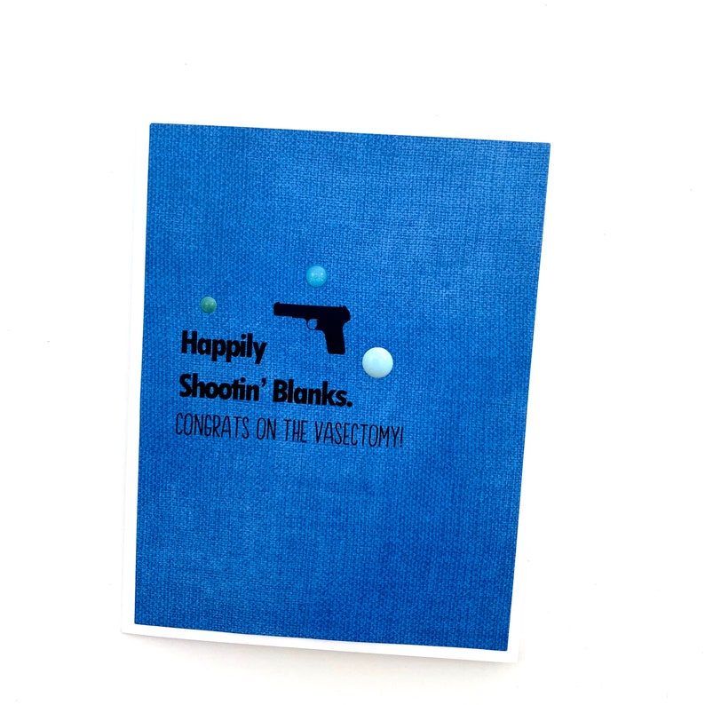 Shooting Blanks Vasectomy card Etsy