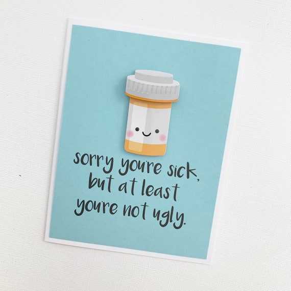 Sorry You're Sick card Etsy
