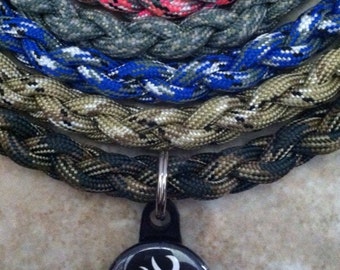 Camo Paracord Necklace with Deer Pendant