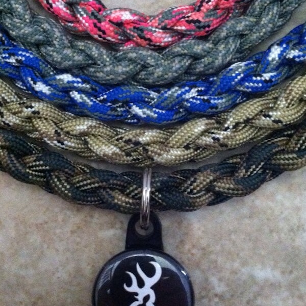 Camo Paracord Necklace with Deer Pendant