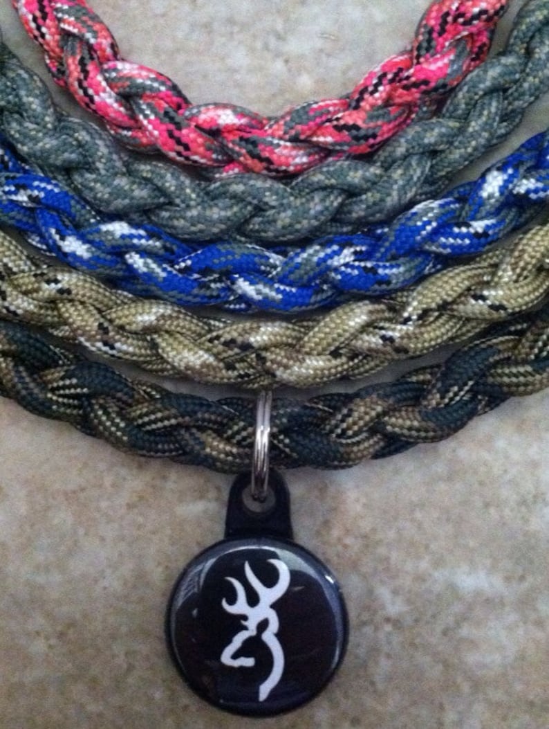 Camo Paracord Necklace With Deer Pendant Etsy