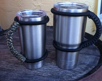 Yeti Handle Black or Camo Color Paracord Handle for 30 and 20 oz YETI Cup