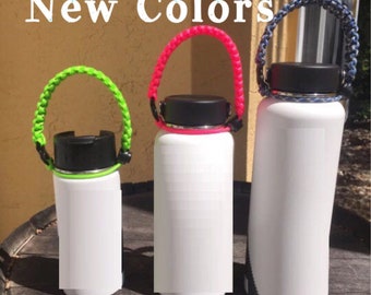 Flask Handle Wide Mouth WITH RIM Water Bottle Holder, Water flask Paracord Water Bottle Holder ***Read Item Details****