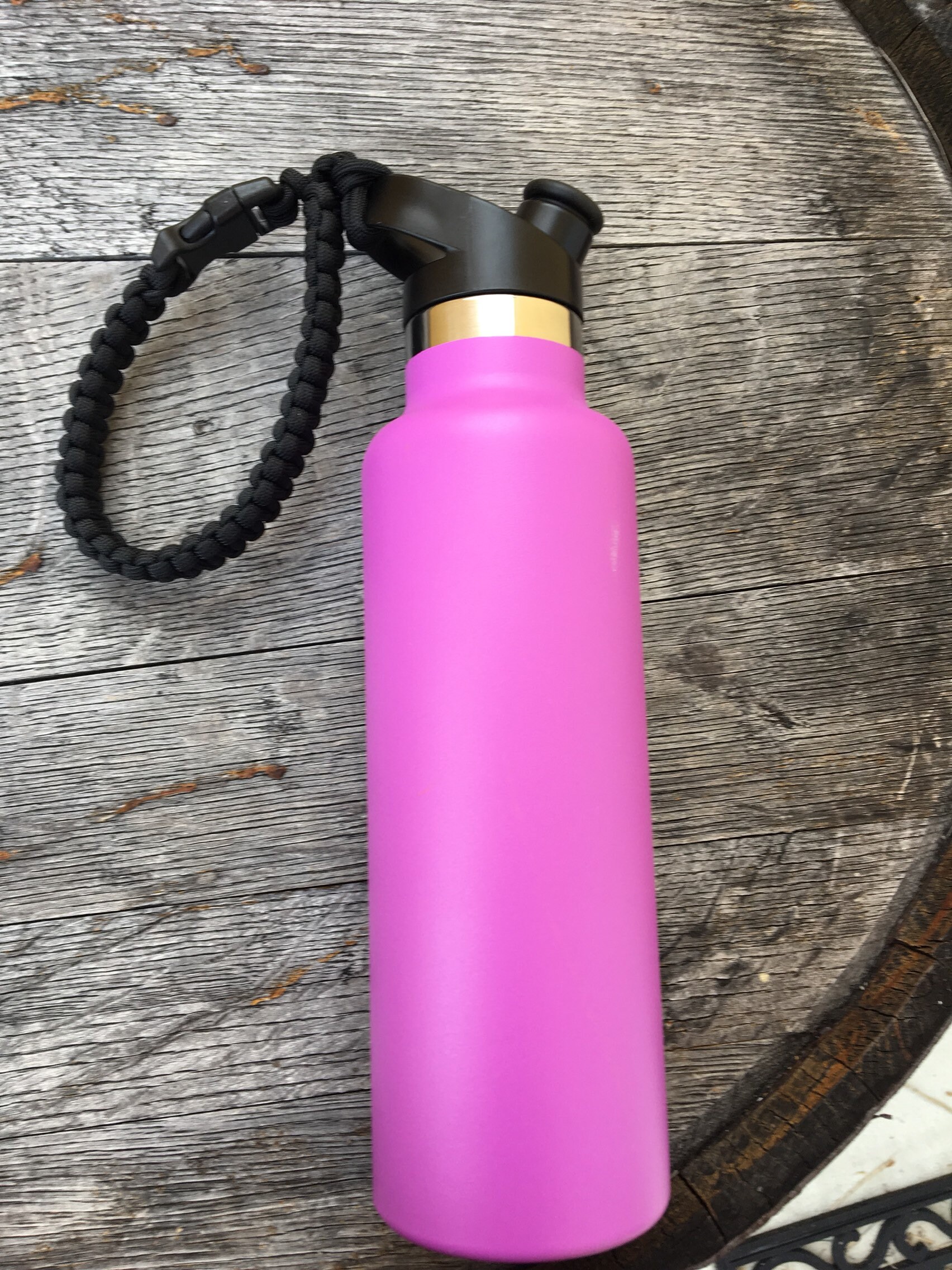 Flask Handle Wide Mouth WITH RIM Water Bottle Holder, Water Flask Paracord Water  Bottle Holder read Item Details 