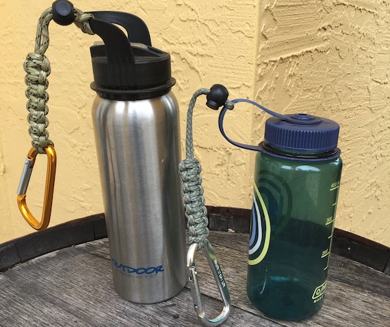 Sports Water Bottle Holder - Braided Paracord Shoulder Strap