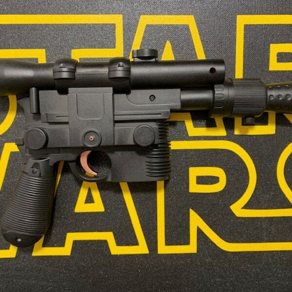 Han Solo Custom Painted Han Solo Disney costume gun blaster full size with sound