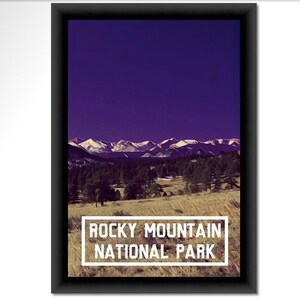 Rocky Mountain National Park Estes Park Colorado Artwork Vintage (Poster or Canvas)