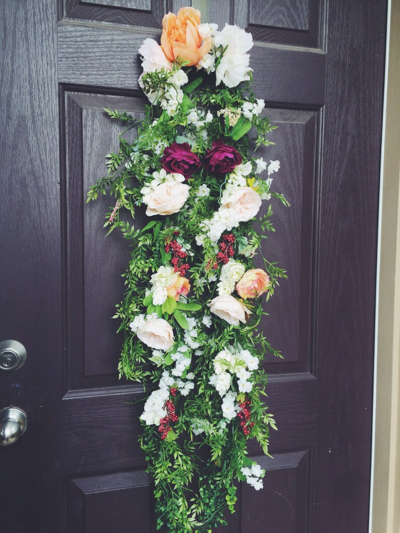 Boho Flower Garland Flower Backdrop Nursery Greenery