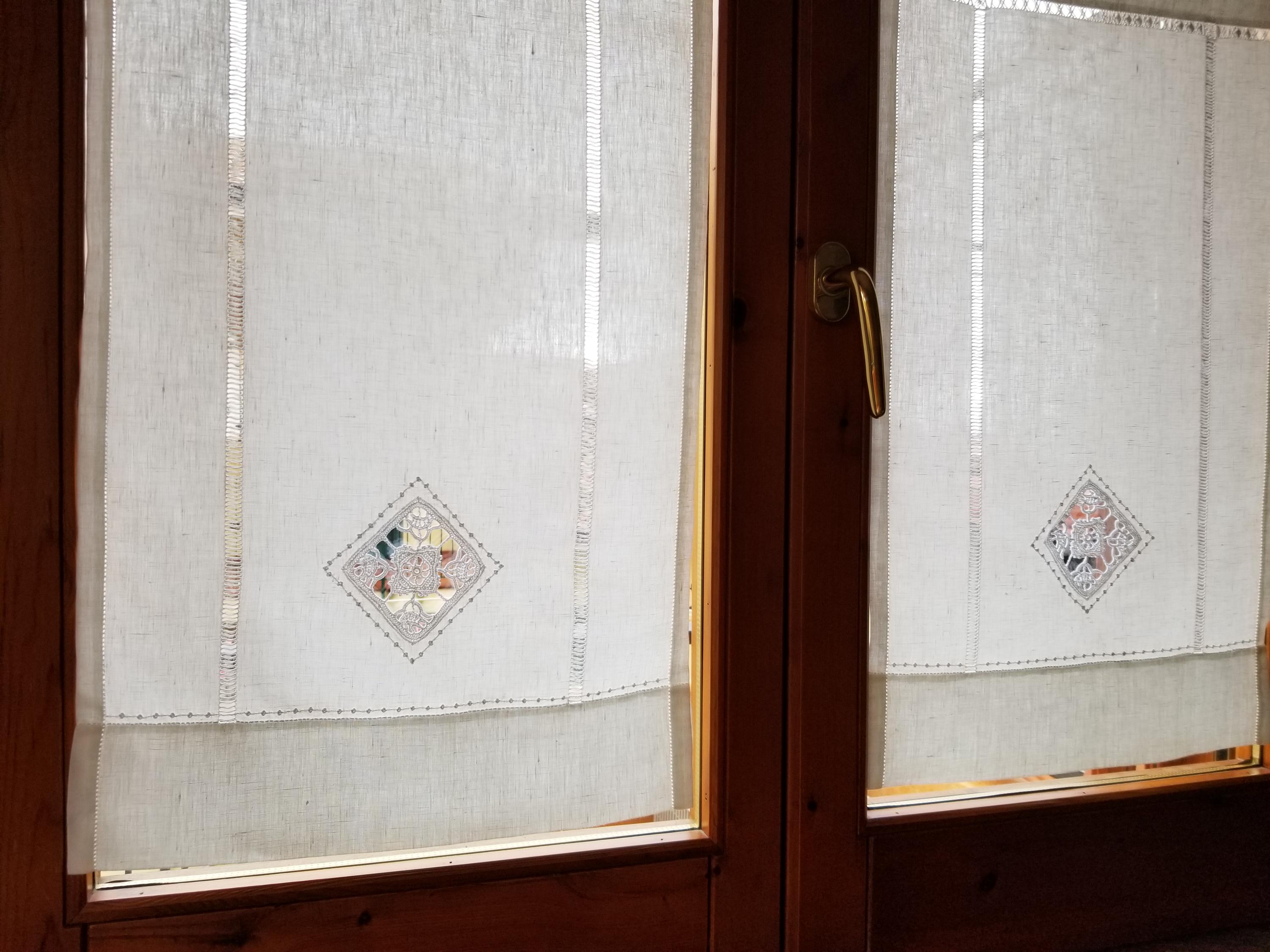 Tenda ricamata in lino e lyocell, siobane bianco crema Am.Pm | La Redoute