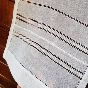 Pure linen panel, panel curtain, light white linen curtain, sheer French door curtain, French door curtain, privacy curtain
