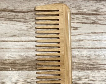 Wood Wide Tooth Comb