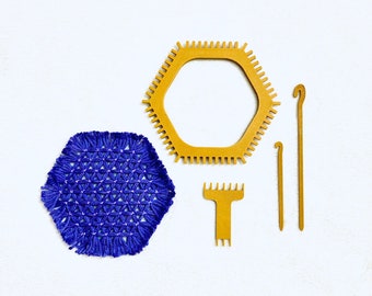 Hexagon Loom Set - 4 inch - Upgraded - By Padma Bella or Bundle