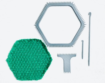 Hexagon Loom Set - 8 inch - Upgraded - by Padma Bella or Bundle