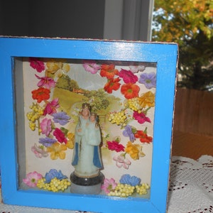 Mary and Jesus Butterfly Hall 6”x6” Shadowbox