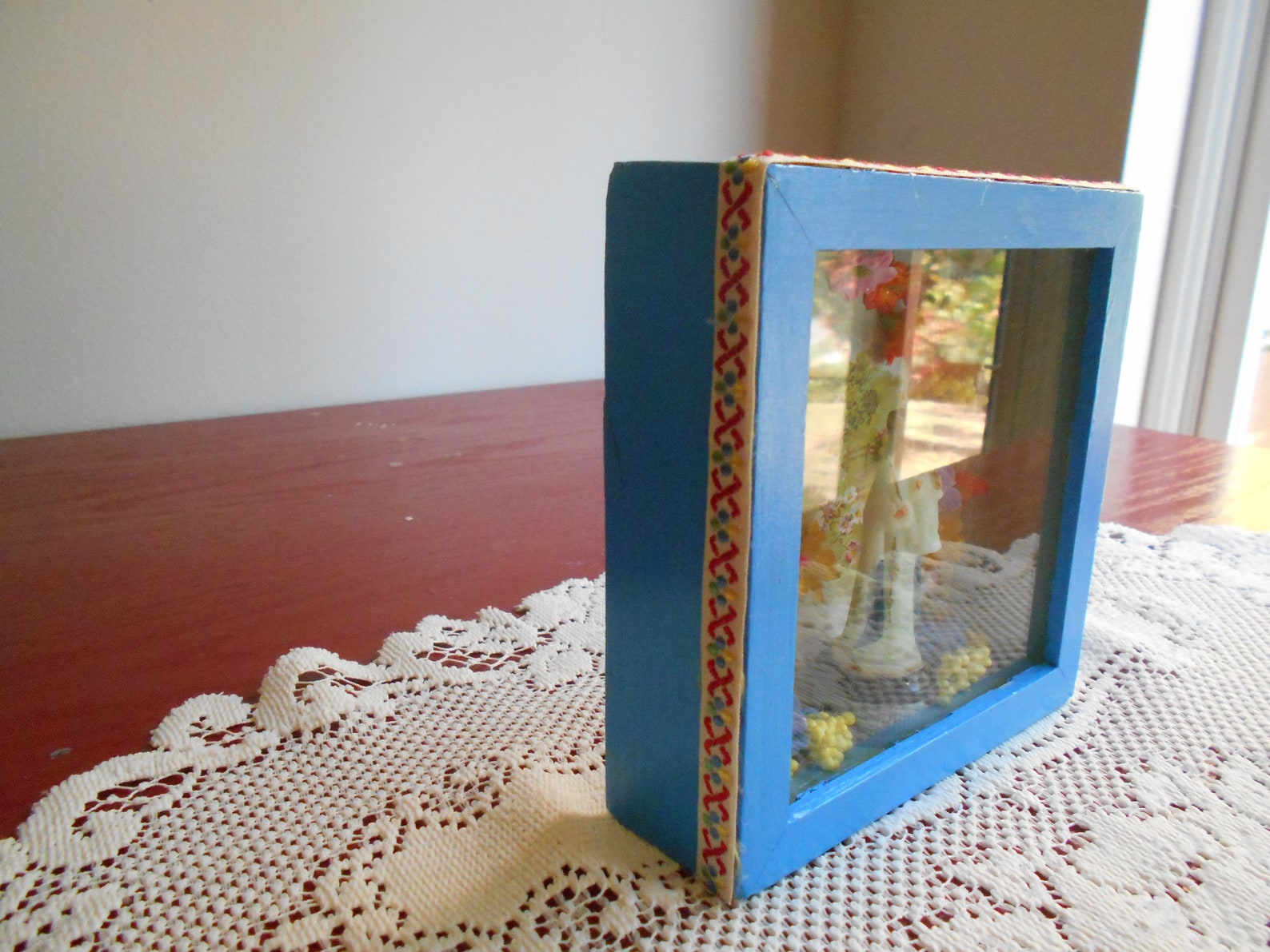 Mary and Jesus Butterfly Hall 6”x6” Shadowbox main image 1