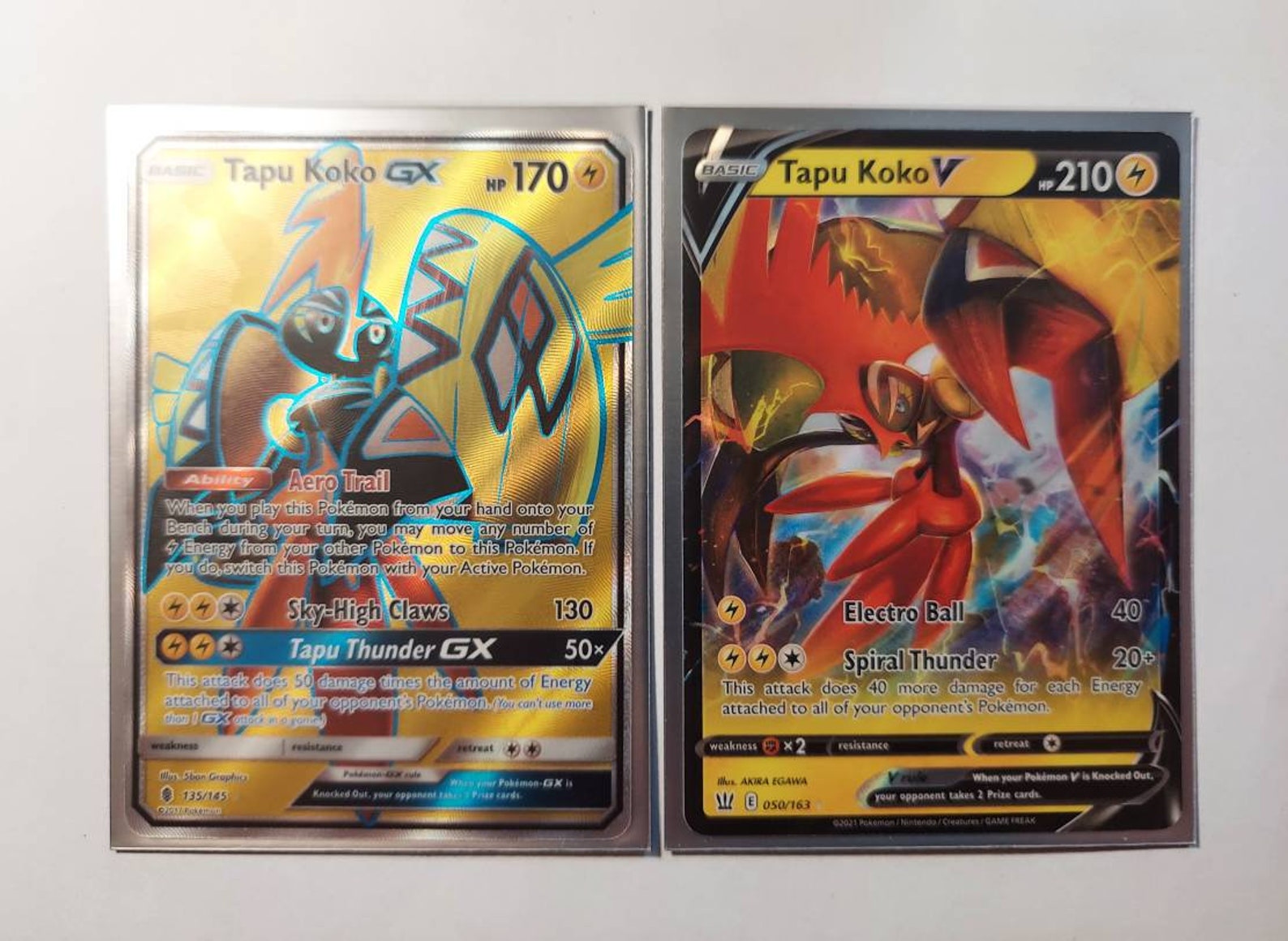 Pokemon TCG holo ultra rare full art Tapu Koko GX 135/145 & Etsy