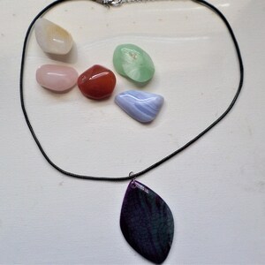 Purple And Green Dragon&#39;s Vein Necklace