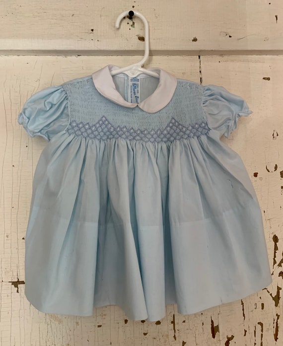 Vintage Hand Smocked Infant Dress