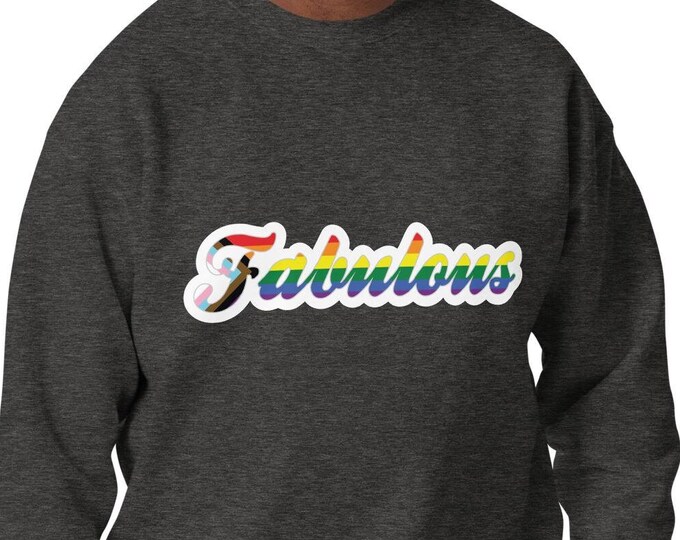 Fabulous Calligraphy Progress Pride Flag LGBTQ POC Transgender Flag - Unisex Premium Sweatshirt