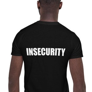 Koszulka Insecurity Parody Security – zabawna koszulka unisex z krótkim rękawem na co dzień