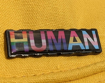 Human LGBT Flags Rainbow Lesbian Bisexual Pansexual Transgender Enamel Pin