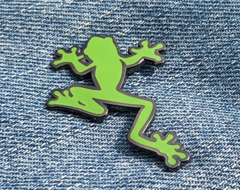 Climbing Tree Frog Green Enamel Pin Lapel Pin
