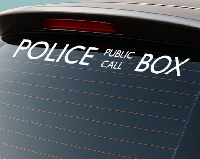 Police Public Call Box Sticker - Telephone Box Vinyl Decal for Cars, Windows and Props - Custom Sizes Available!
