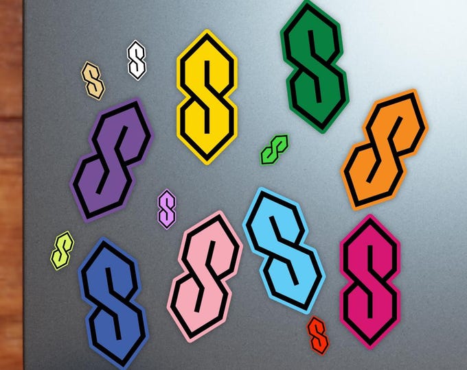 The Cool S That We All Drew Sticker Sheet - Vinyl Stickers for Laptops, Water Bottles, and Journals - Funny Trendy Internet Party Favors