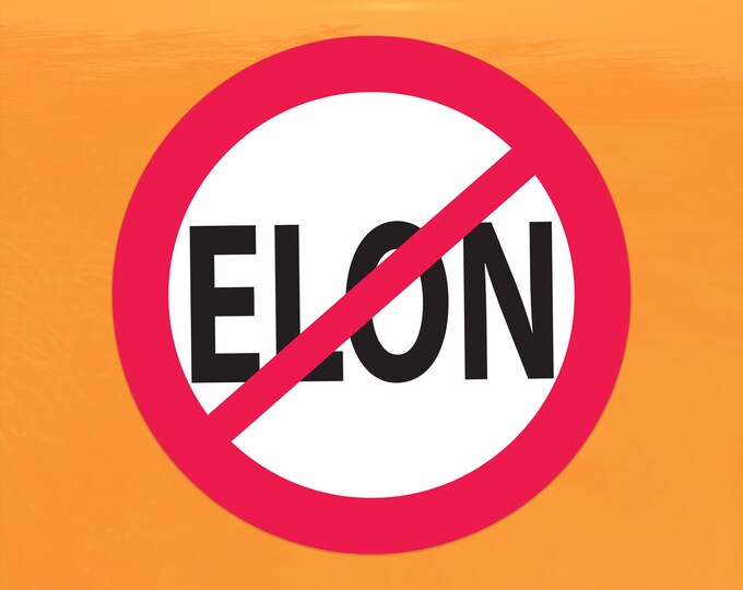 Anti Elon Musk Protest Decal – Vibrant Color Vinyl Sticker for Cars, Laptops, and Windows