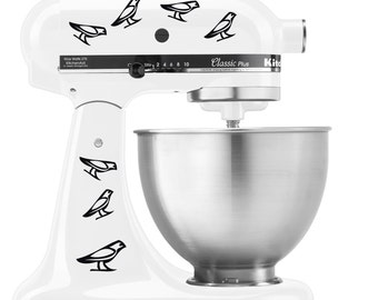 Ancient Egypt Hieroglyphics Bird Vulture - Vinyl Decal Set for Kitchen Mixers
