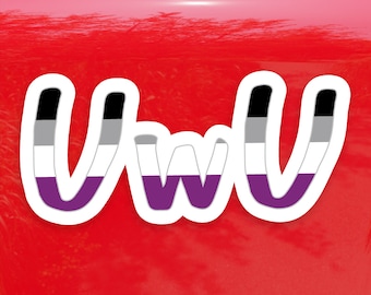 UwU Asexual Pride Flag - Vibrant Color Vinyl Decal Sticker