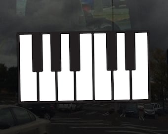 Piano Keys Window Cling - Vibrant Static Cling for Glass Indoor and Outdoor!