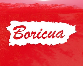 Boricua Puerto Rico Island Shape - Vinyl Decal Sticker - Choose Size and Color!