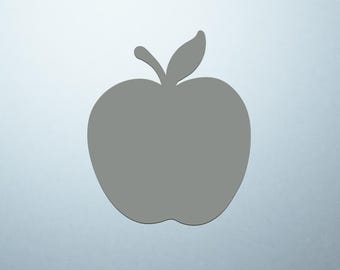 Grey Apple Shaped Logo Cover Decal – Vinyl Sticker for Laptops, Notebooks, and Tablets with Apple-Shaped Logos