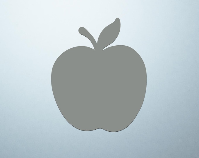 Grey Apple Shaped Logo Cover Decal – Vinyl Sticker for Laptops, Notebooks, and Tablets with Apple-Shaped Logos