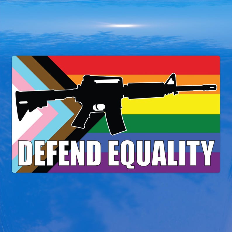 Defend Equality Pride Flag Decal – LGBTQ+ Vinyl Sticker for Cars ...