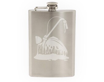 Melting Motorcycle- Etched 8 Oz Stainless Steel Flask