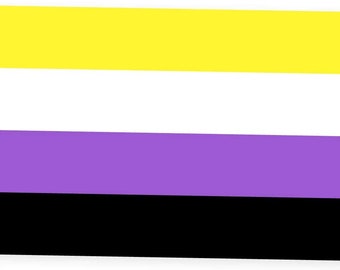 Nonbinary Pride Flag LGBTQ+ Non Binary - vibrant color vinyl decal