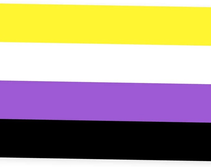 Nonbinary Pride Flag LGBTQ+ Non Binary - vibrant color vinyl decal