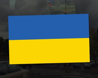 Ukraine Ukrainian Flag - Vibrant Color Vinyl Decal Sticker
