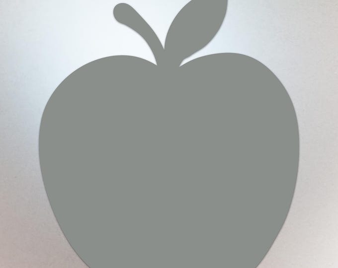 Grey Apple Shaped Decal – Vinyl Sticker Compatible with MacBook Neo - Compatible with All Models