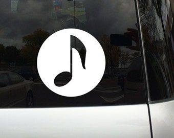 Audiophile#1-Note Circle-Car Decal Custom Colors and Sizes Available