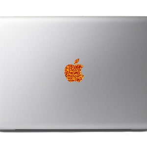 Orange Glitter Macbook Apple Color Changer Decal - Opaque Vinyl Decal Sticker for All Macbook Models